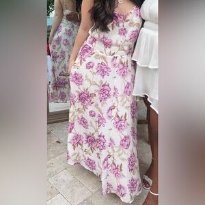 Crinkle Textured Smocked Waist Midi Dress